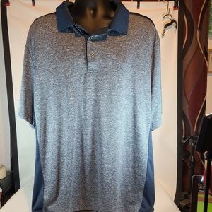 Grand Slam  Mens Polo Golf Shirt Size XXL Blue  Short Sleeve Casual Polyester